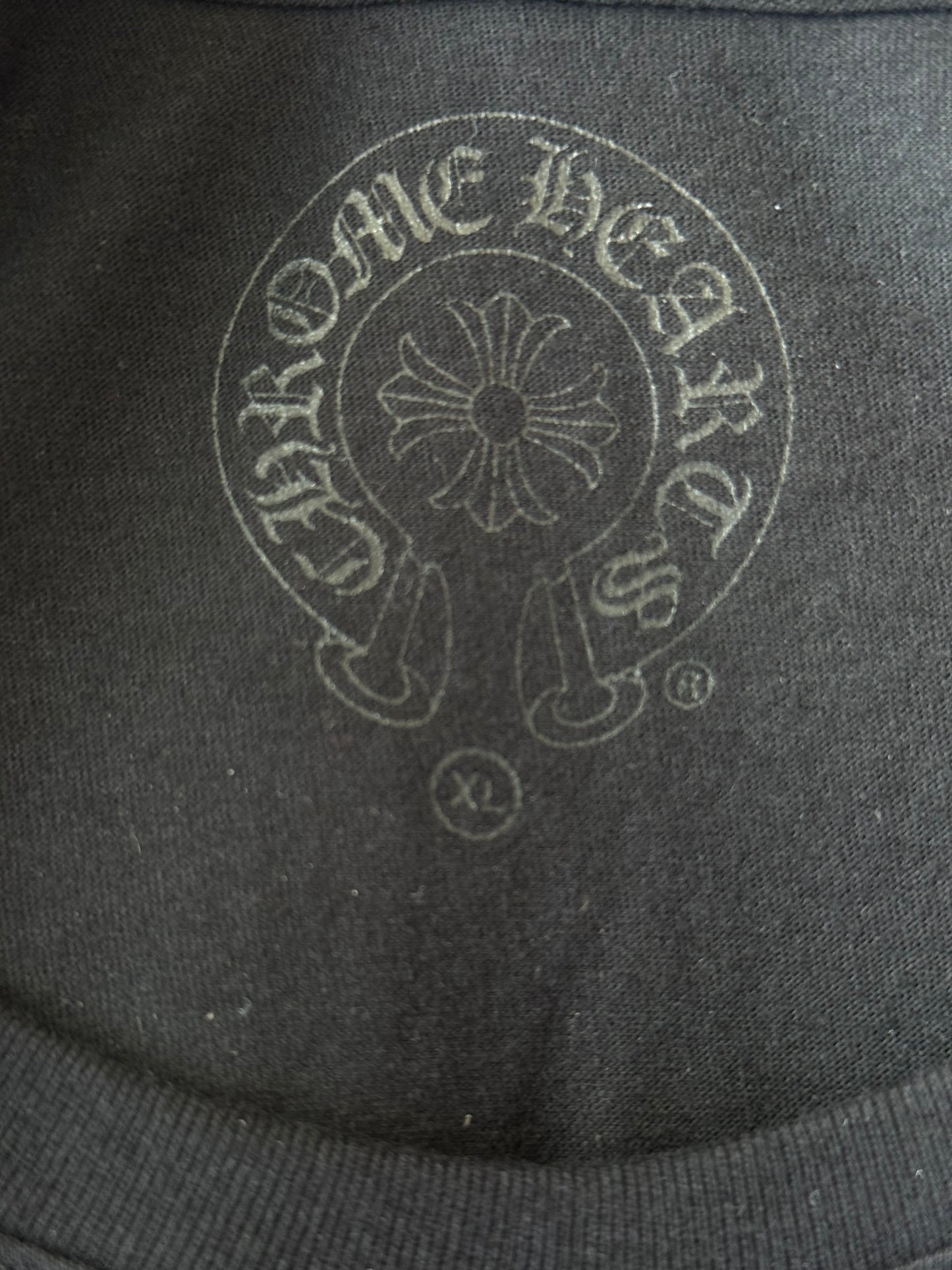 Chrome Hearts Black & White Cross Graphic Longsleeve T-Shirt