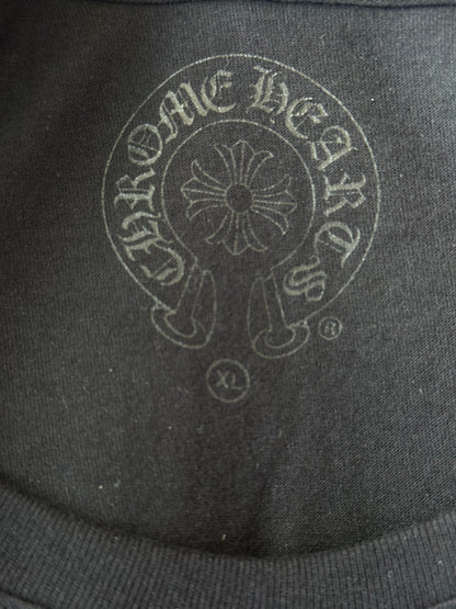 Chrome Hearts Black & White Cross Graphic Longsleeve T-Shirt