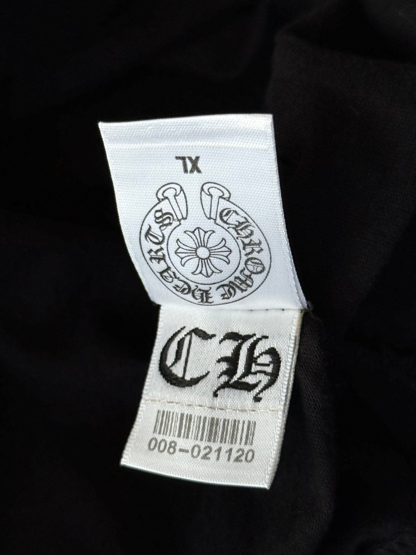 Chrome Hearts Black & White Cross Graphic Longsleeve T-Shirt