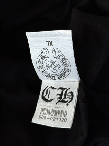 Chrome Hearts Black & White Cross Graphic Longsleeve T-Shirt