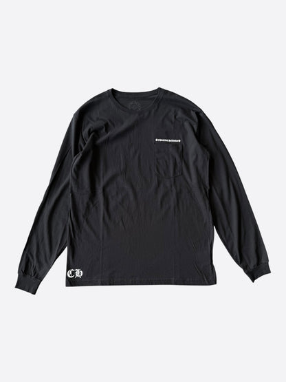 Chrome Hearts Black & White Cross Graphic Longsleeve T-Shirt
