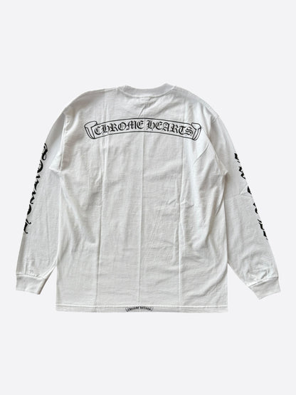 Chrome Hearts White & Black Script Logo Longsleeve T-Shirt