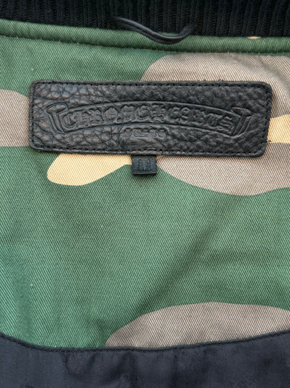 Chrome Hearts Green Camouflage Sex Records Bomber Jacket