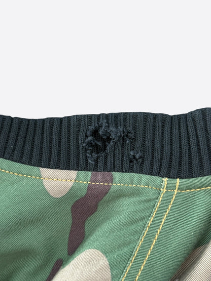 Chrome Hearts Green Camouflage Sex Records Bomber Jacket