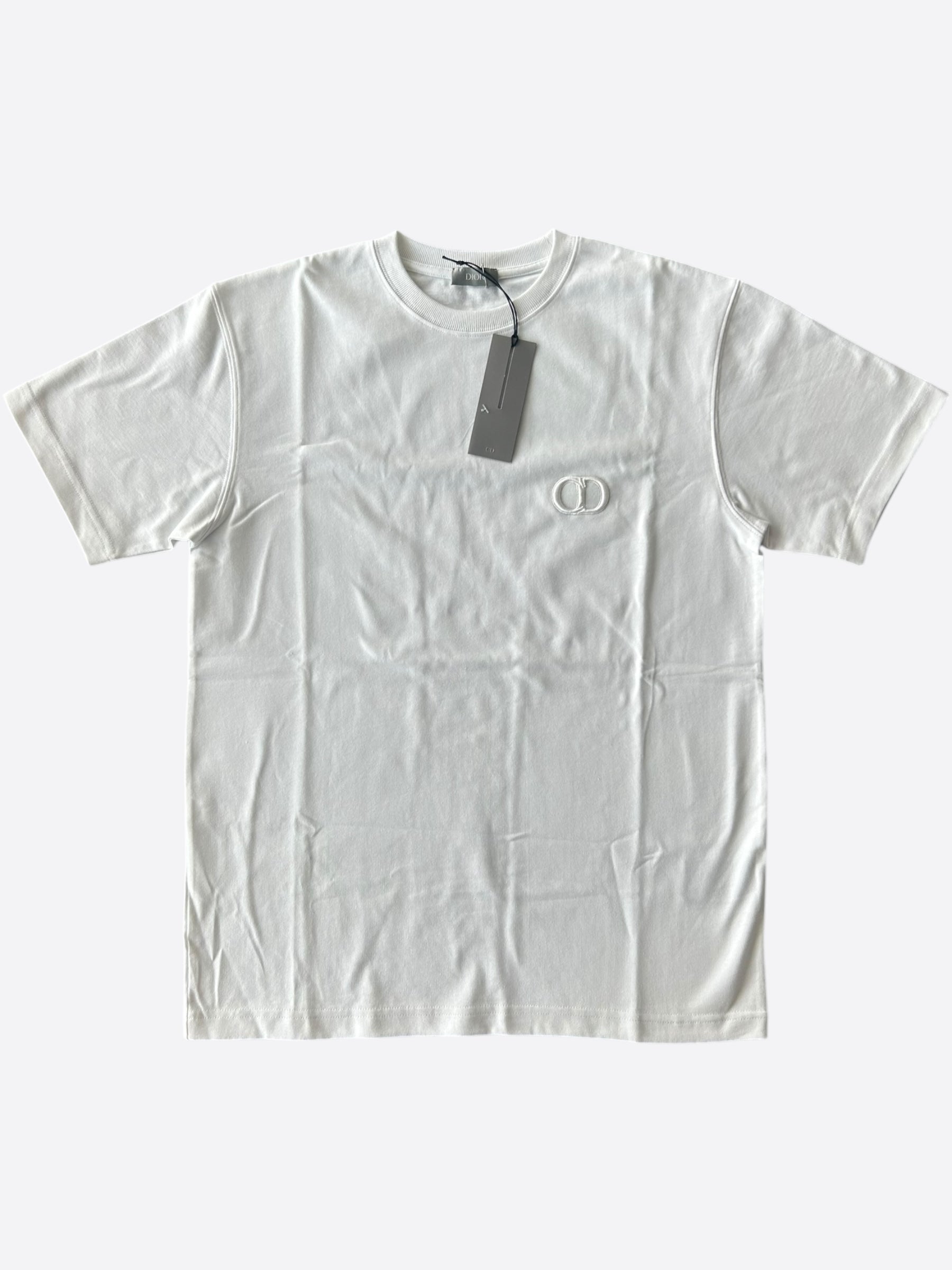 Dior White CD Icon Embroidered T-Shirt – Savonches