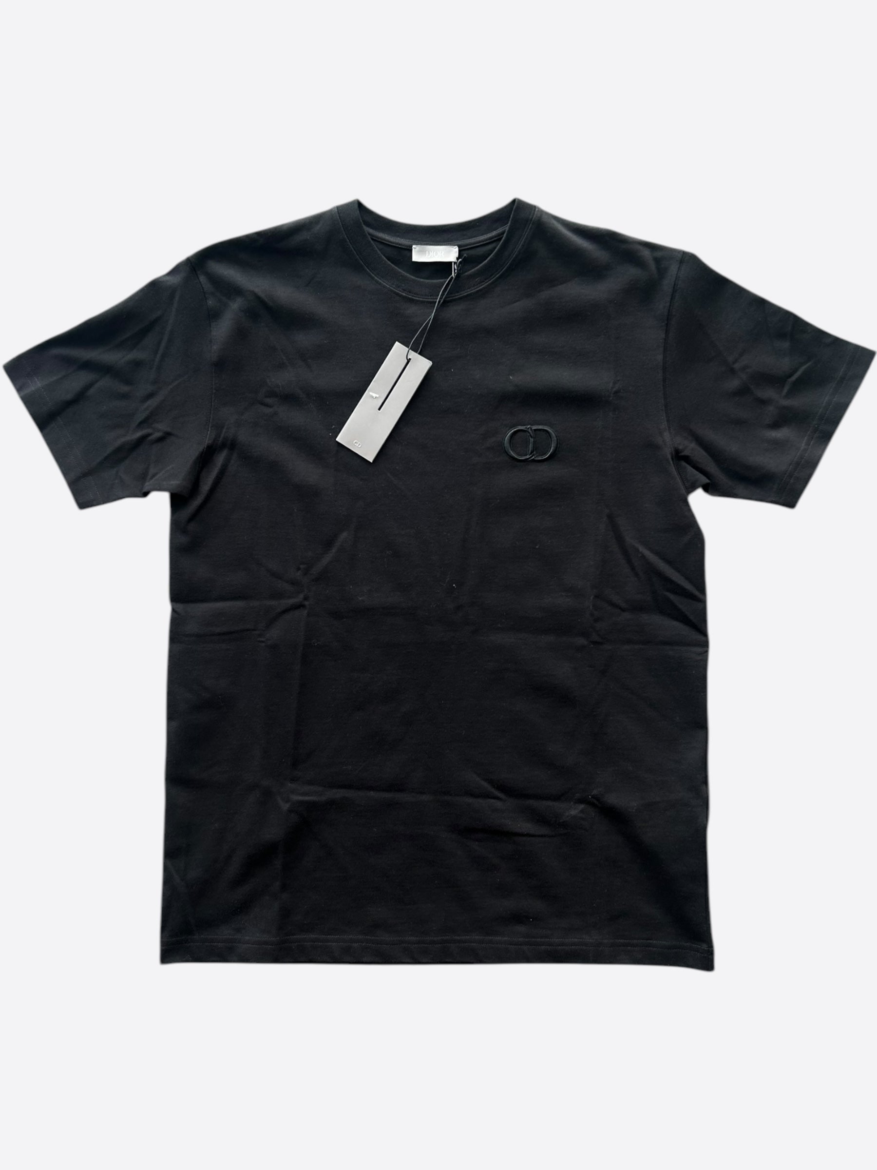 Dior Black CD Icon Embroidered T-Shirt – Savonches