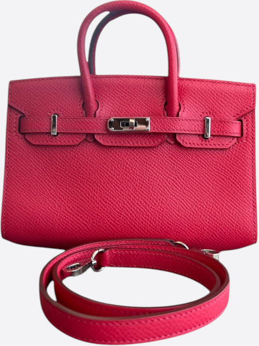 Hermes Bougainvillea Red Togo Mini Birkin 15