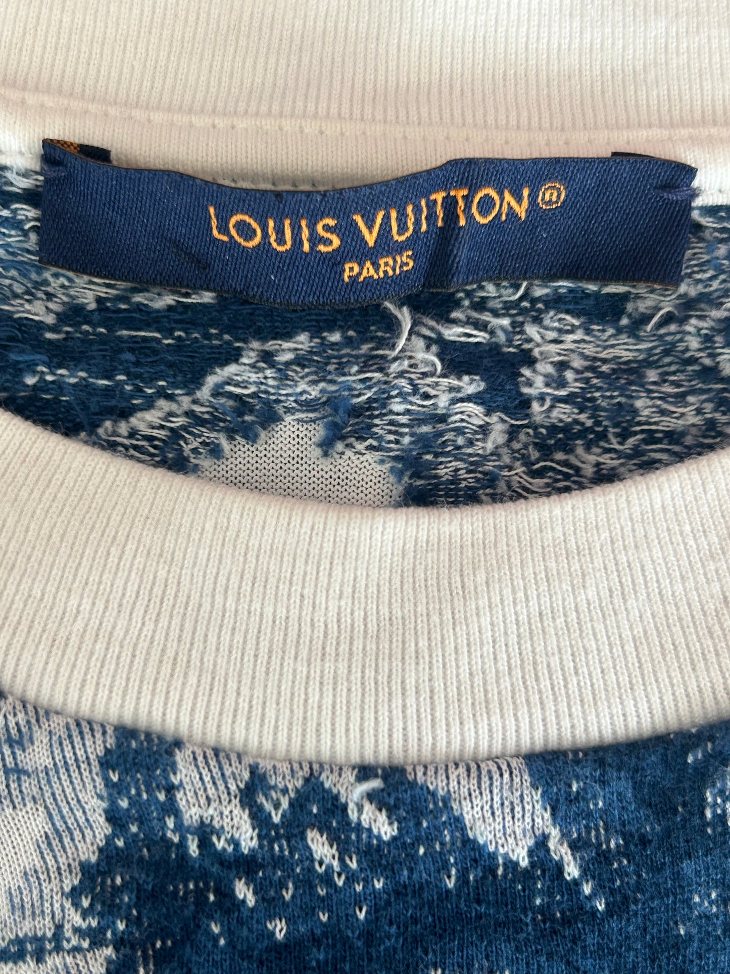 Louis Vuitton Blue & White Aquagarden Monogram T-Shirt