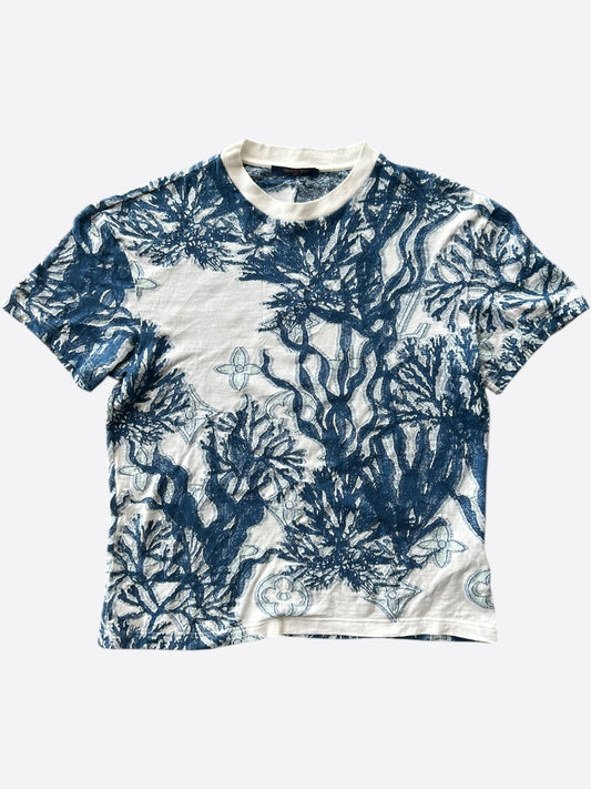 Louis Vuitton Blue & White Aquagarden Monogram T-Shirt