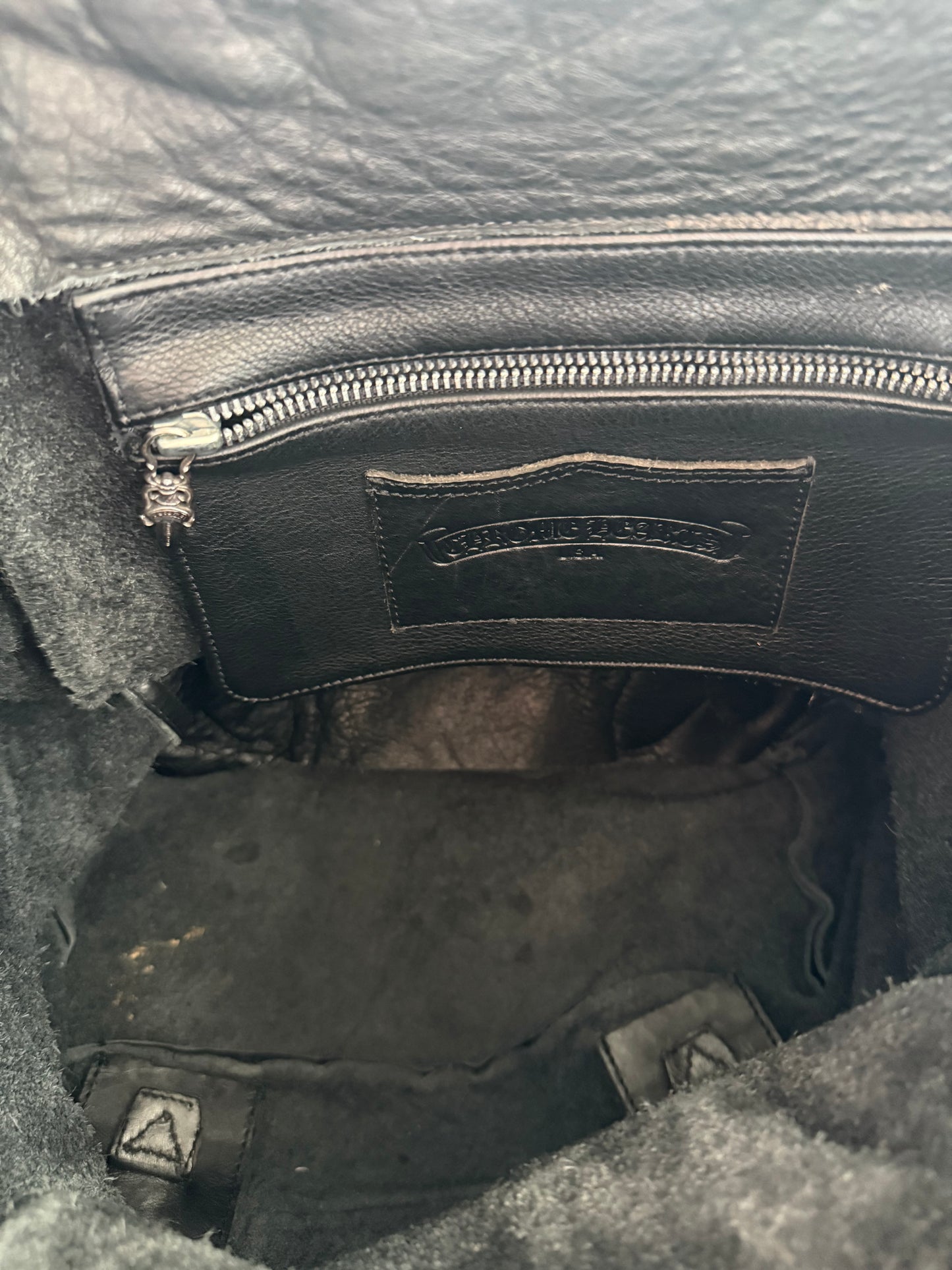 Chrome Hearts Black Filigree Cross Gunslinger Backpack