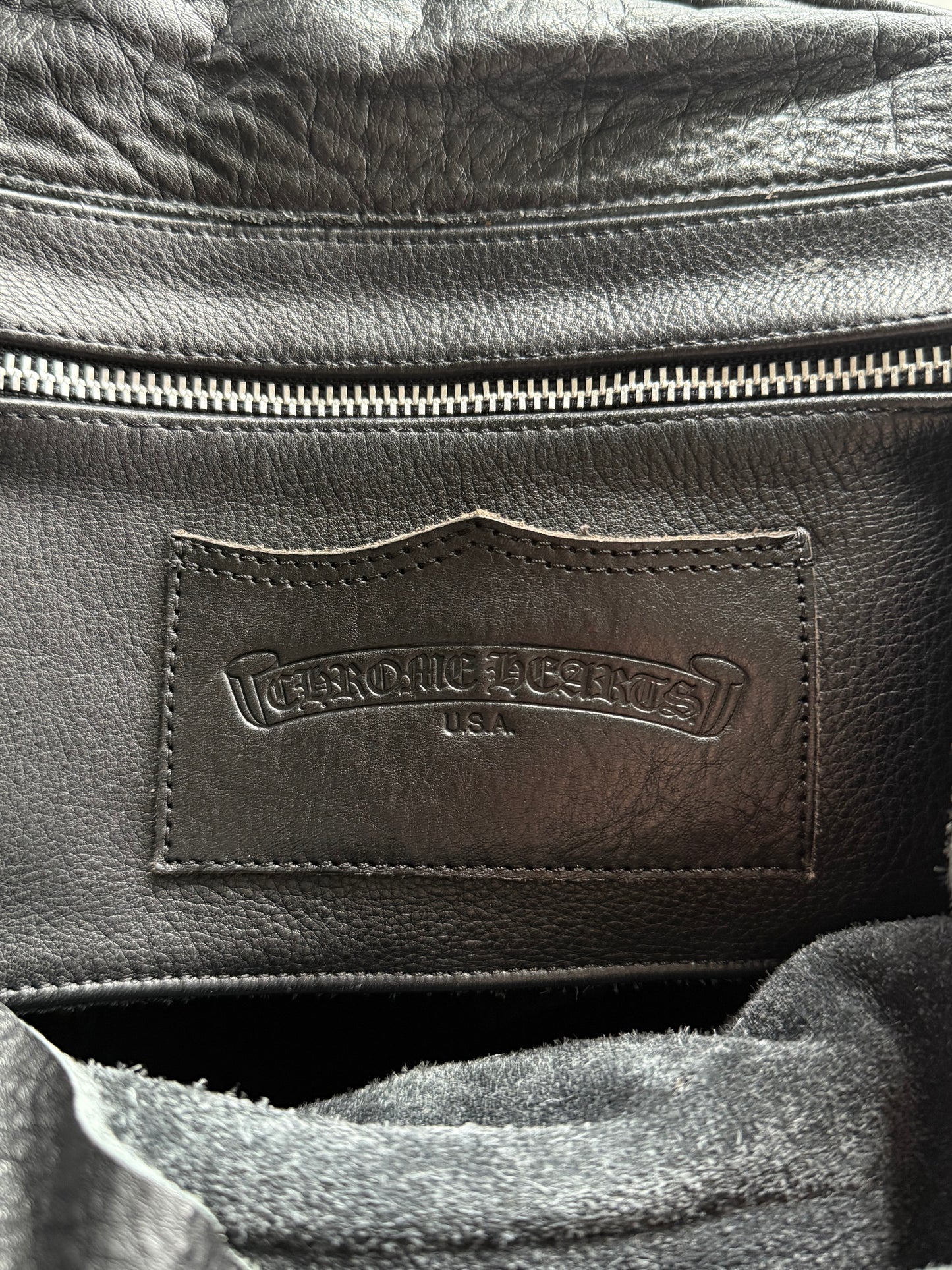 Chrome Hearts Black Filigree Cross Gunslinger Backpack