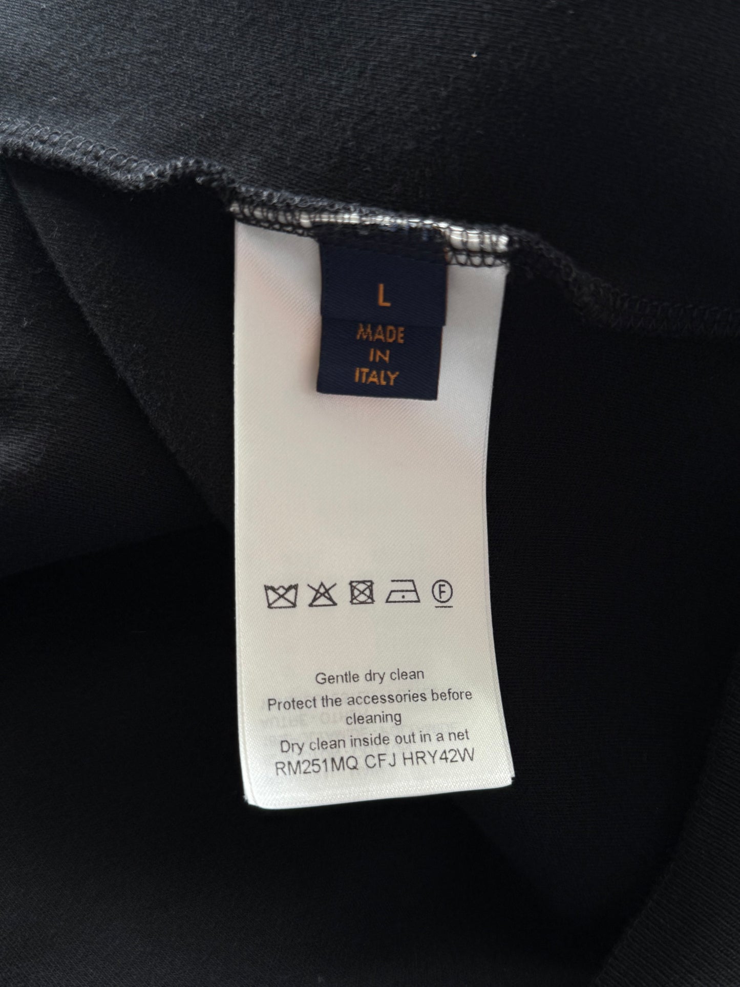 Louis Vuitton Black Embroidered Logo Zip Up Hoodie