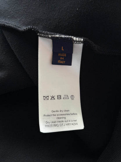 Louis Vuitton Black Embroidered Logo Zip Up Hoodie