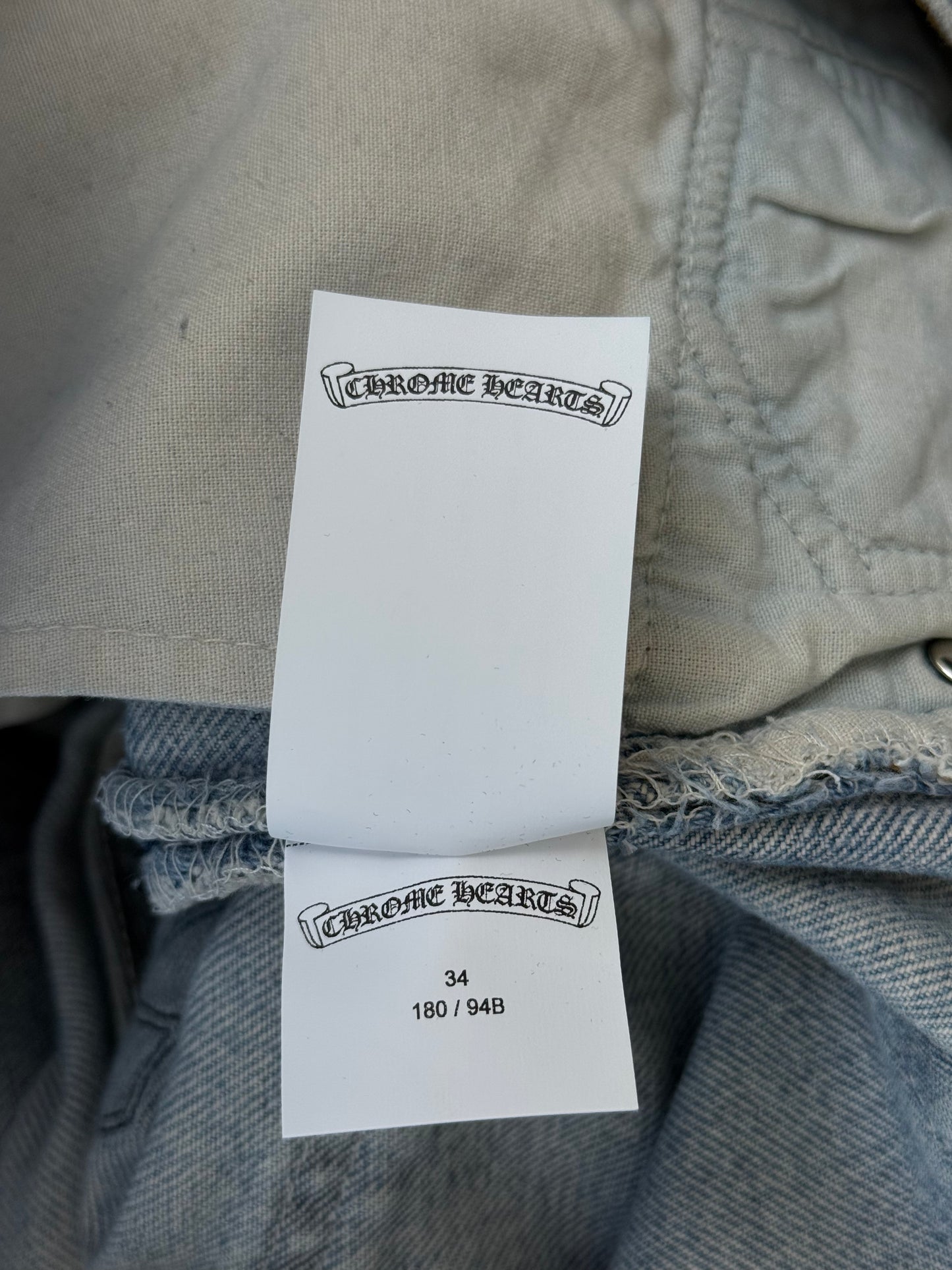 Chrome Hearts Levis Blue & Black Cross Patch Jeans