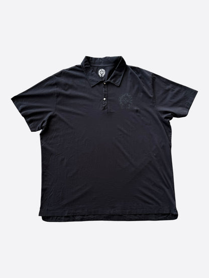 Chrome Hearts Black Horseshoe Logo Polo T-Shirt