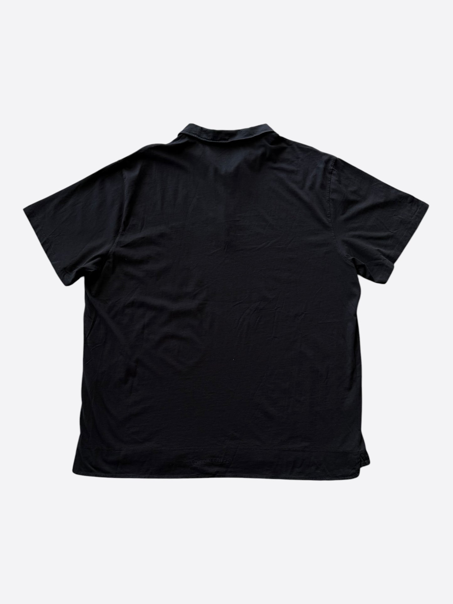 Chrome Hearts Black Horseshoe Logo Polo T-Shirt