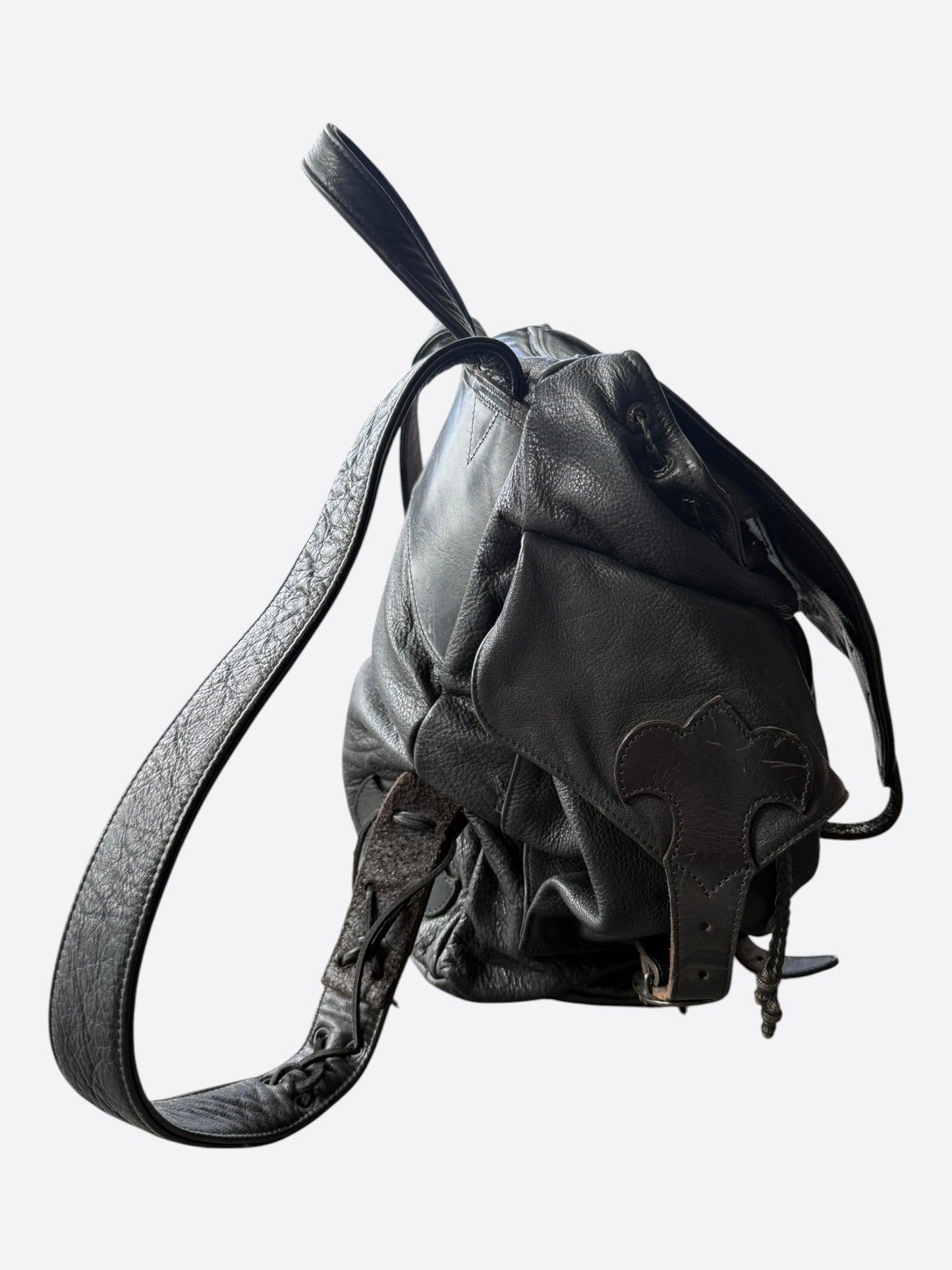 Chrome Hearts Black Filigree Cross Gunslinger Backpack