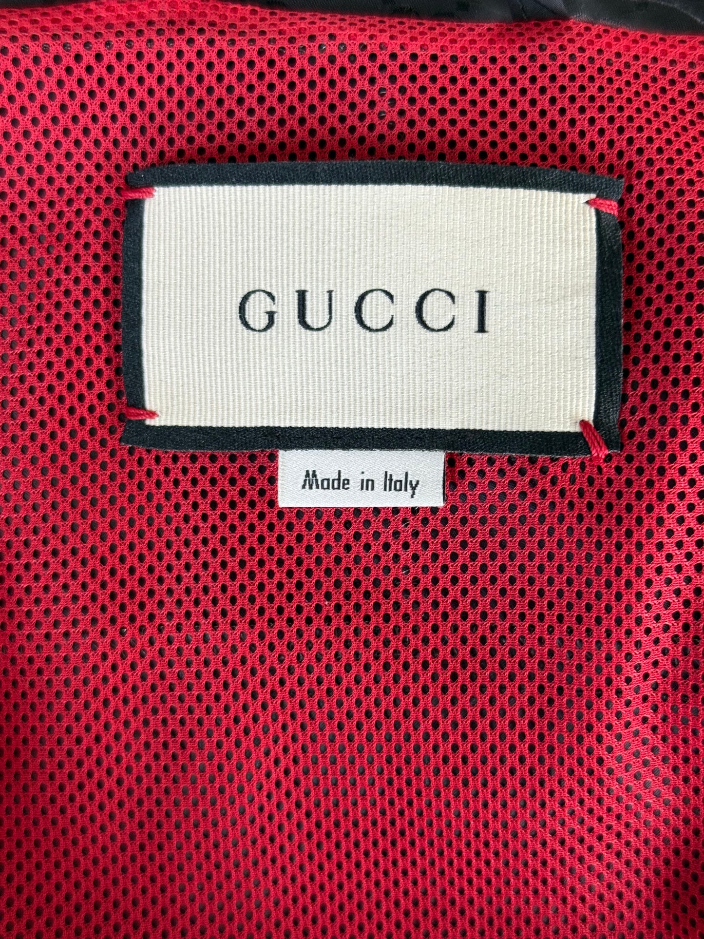 Gucci Black & Multicolor GG Monogram Striped Windbreaker