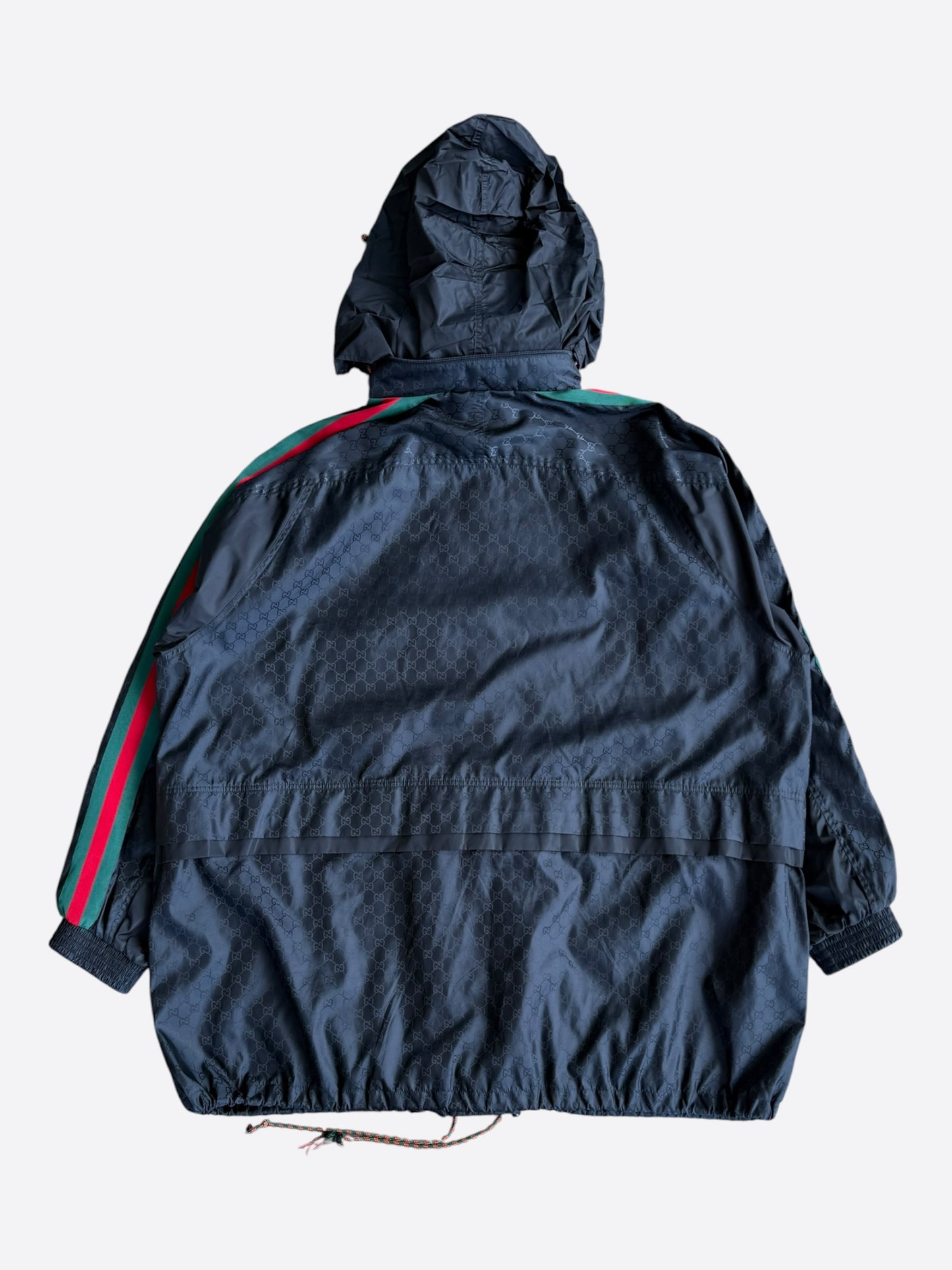 Gucci Black & Multicolor GG Monogram Striped Windbreaker