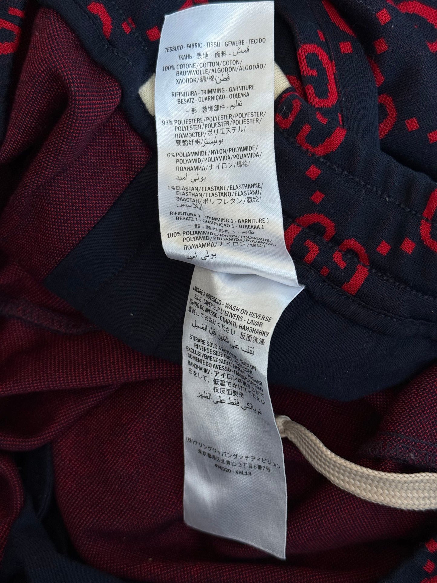 Gucci Navy & Red GG Monogram Jacquard Track Pants