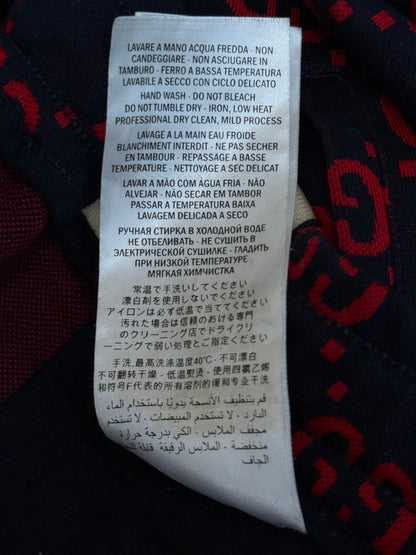 Gucci Navy & Red GG Monogram Jacquard Track Pants