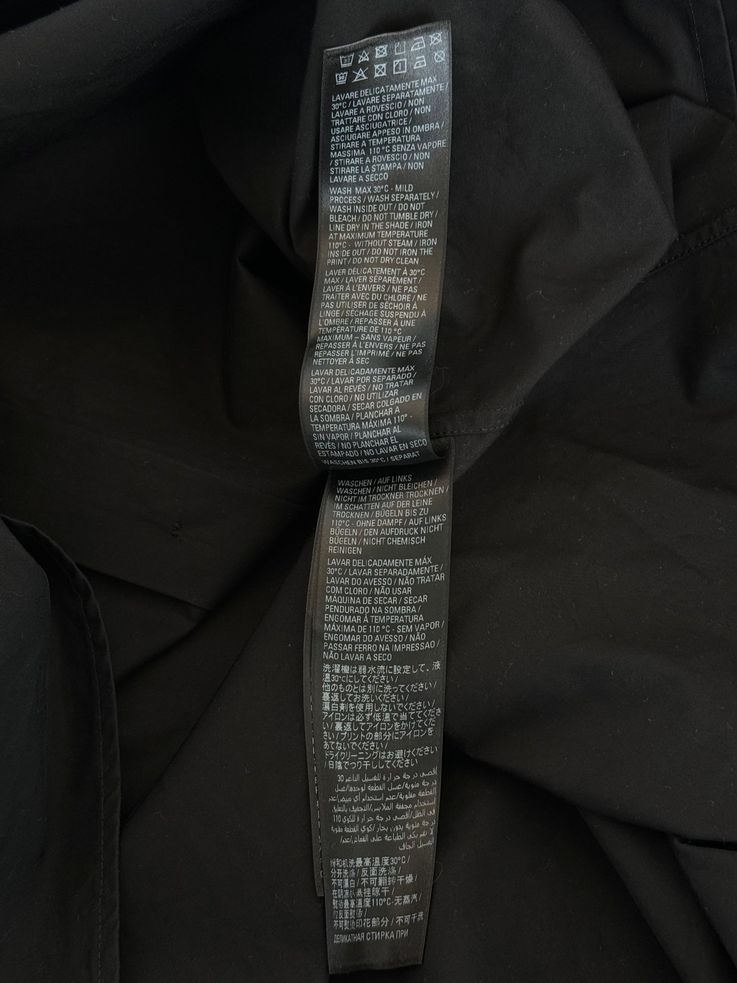 Balenciaga Black & White Logo Button Up Shirt