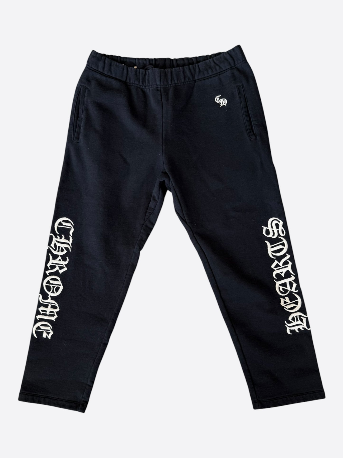 Chrome Hearts Black & White Embroidered Slo Ride Sweatpants