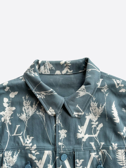 Louis Vuitton Blue & White LV Leaf Denim Jackets