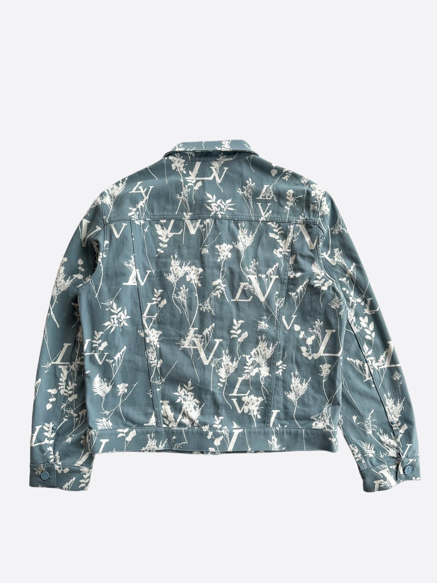 Louis Vuitton Blue & White LV Leaf Denim Jackets