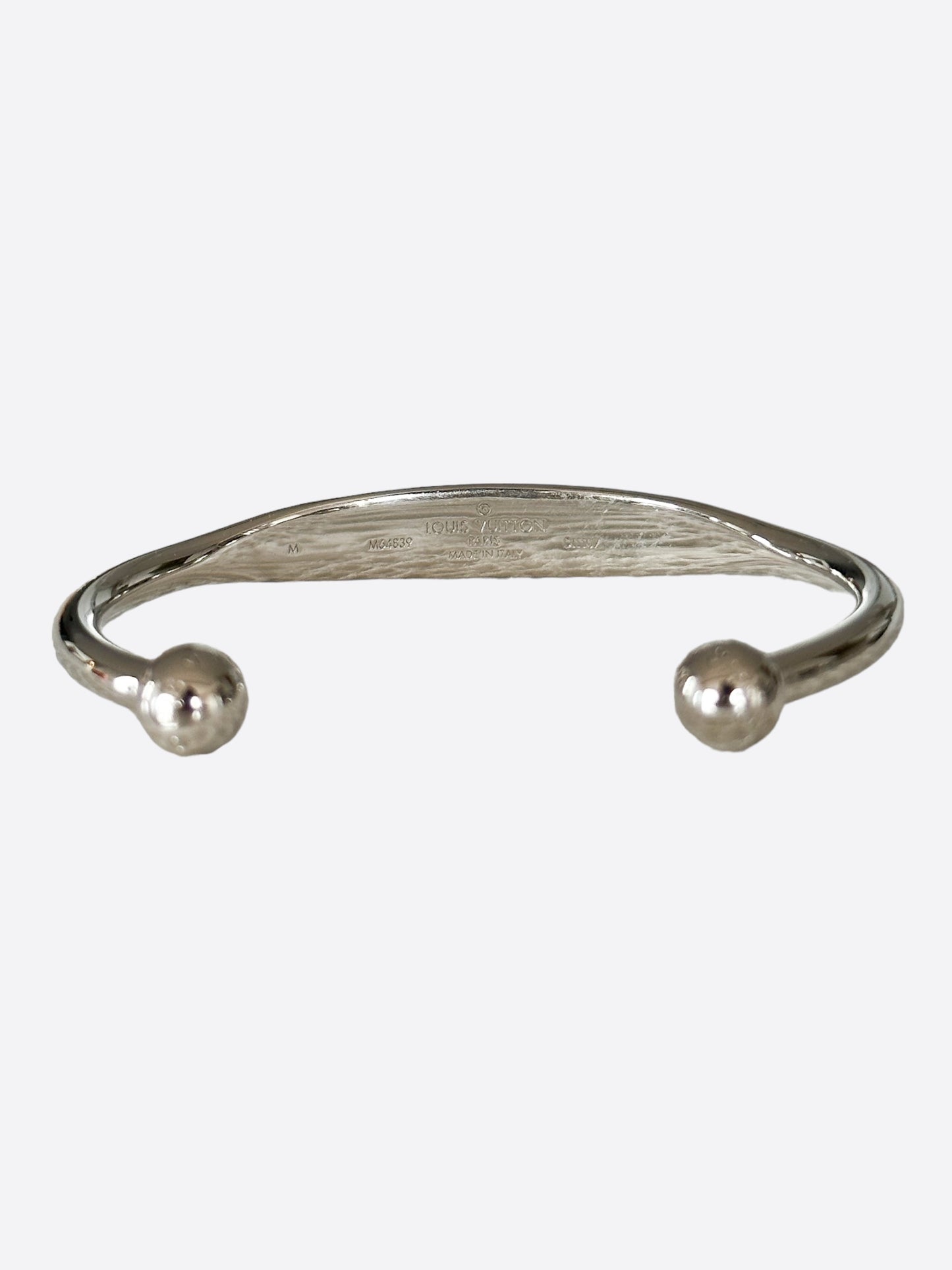 Louis Vuitton Palladium Silver Monogram Jonc Bracelet