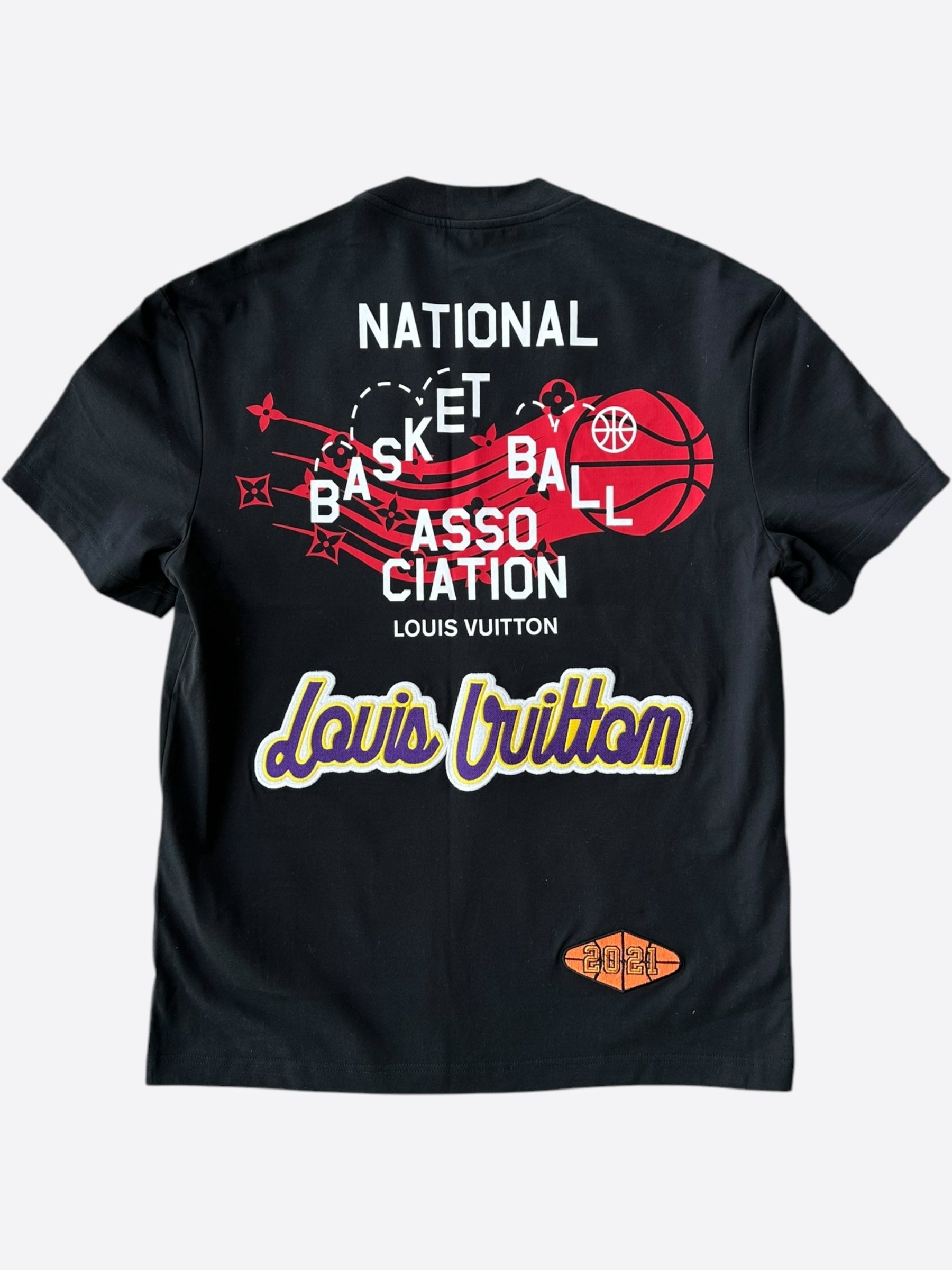 Louis Vuitton NBA Black Embroidered Patches T-Shirt – Savonches Louis Vuitton NBA Black Embroidered Patches T-Shirt – Savonches