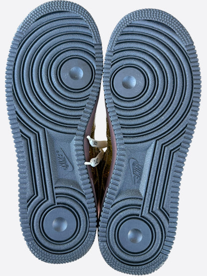 Louis Vuitton Nike Gold Monogram Air Force 1 Sneakers