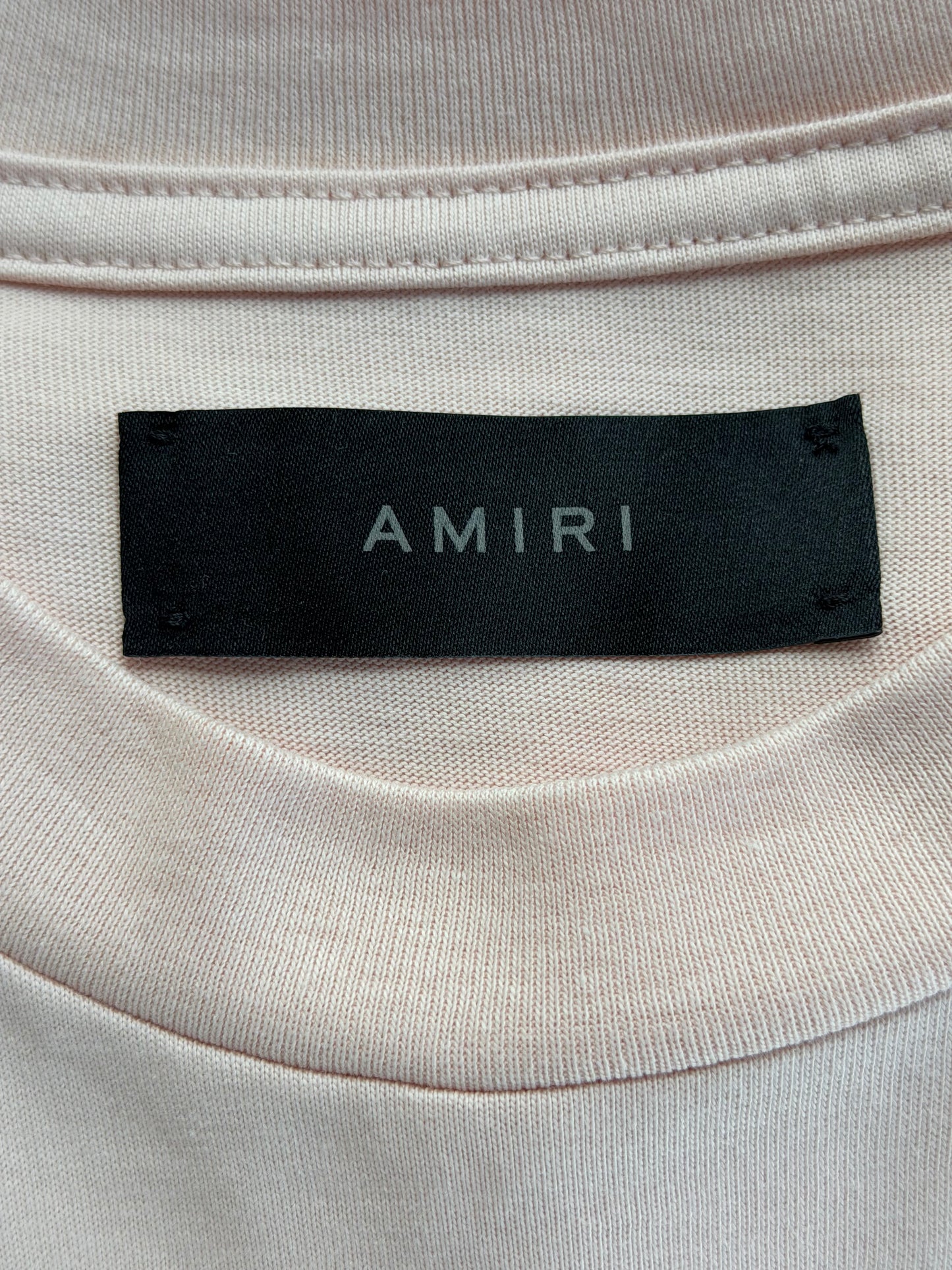 Amiri Pink & Black Core Logo T-Shirt