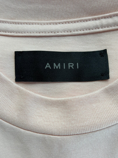 Amiri Pink & Black Core Logo T-Shirt