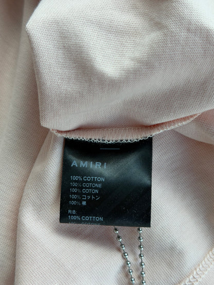 Amiri Pink & Black Core Logo T-Shirt