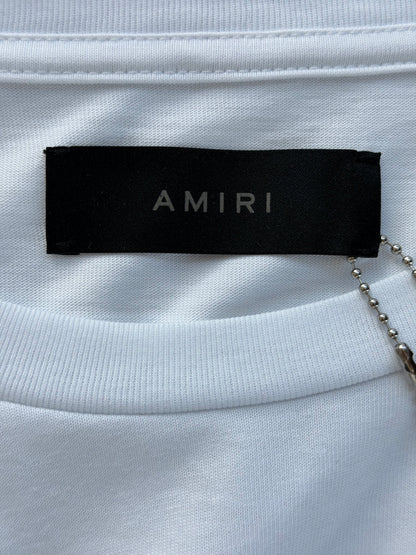 Amiri White & Blue Floral Logo T-Shirt