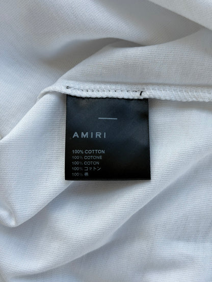 Amiri White & Blue Floral Logo T-Shirt