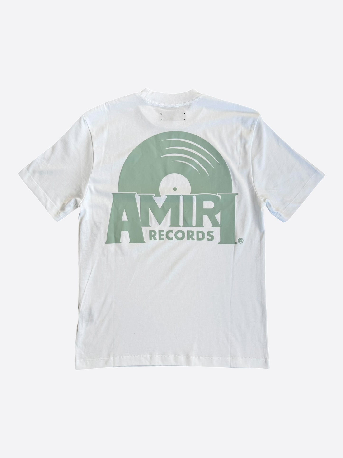Amiri White & Green Records Logo T-Shirt