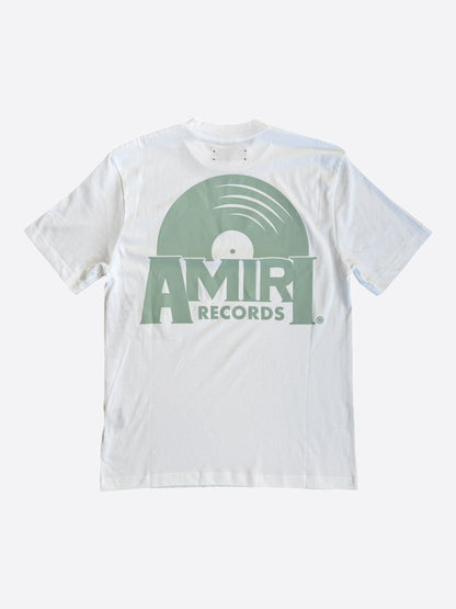 Amiri White & Green Records Logo T-Shirt