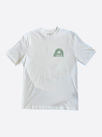 Amiri White & Green Records Logo T-Shirt