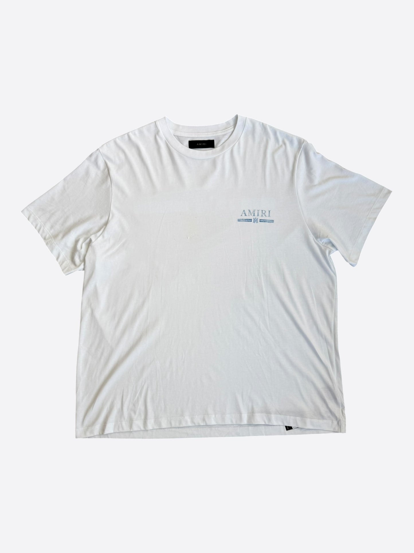 Amiri White & Blue Watercolor MA Bar Logo T-Shirt