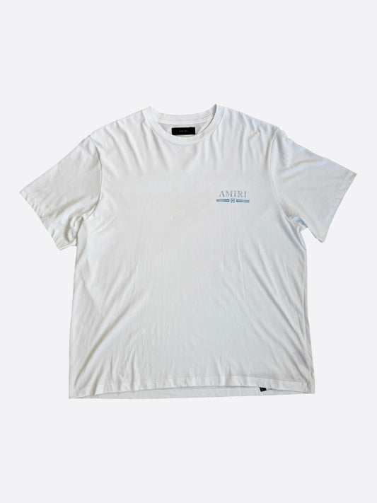 Amiri White & Blue Watercolor MA Bar Logo T-Shirt