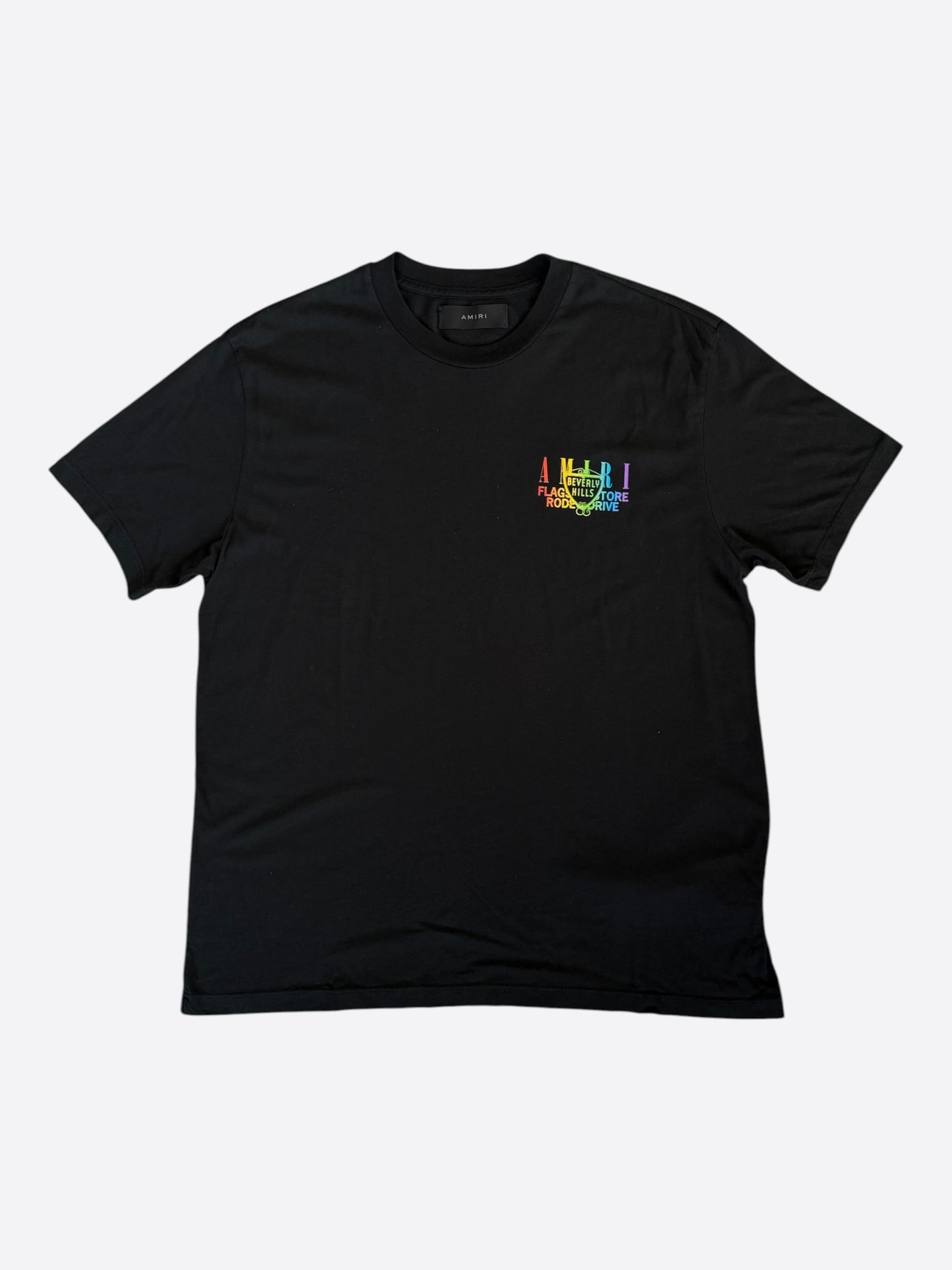 Amiri Black Rainbow Beverly Hills T-Shirt