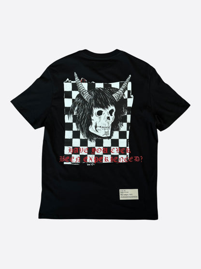 Amiri Wes Lang Black & White Checkered Skull T-Shirt