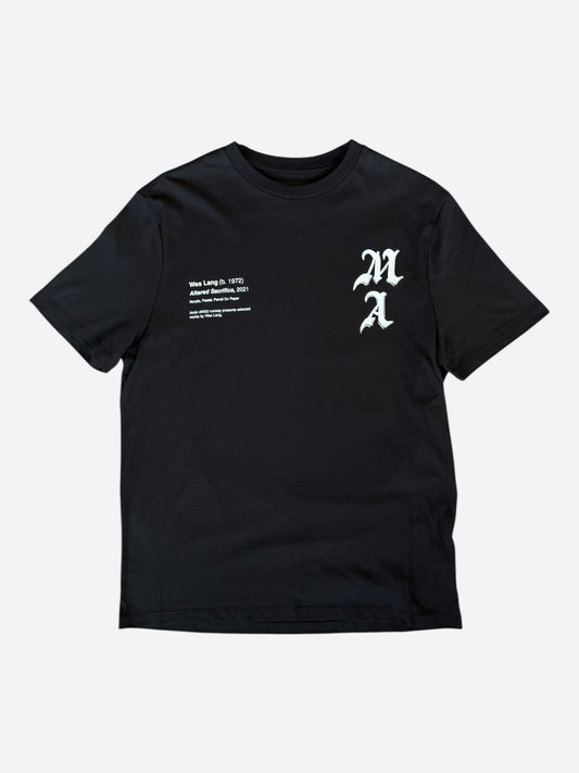 Amiri Wes Lang Black & White Checkered Skull T-Shirt