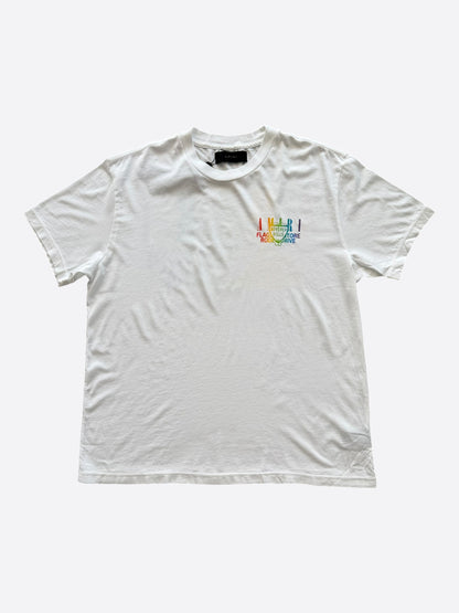 Amiri White Rainbow Beverly Hills T-Shirt