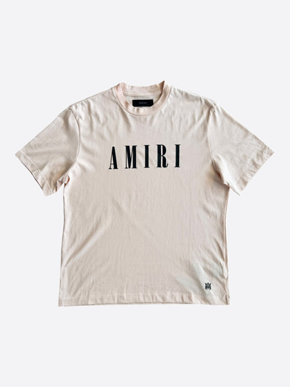 Amiri Pink & Black Core Logo T-Shirt