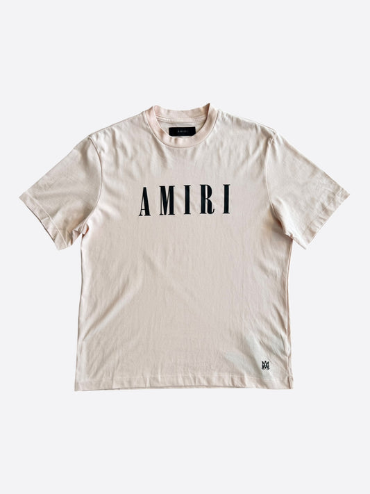 Amiri Pink & Black Core Logo T-Shirt