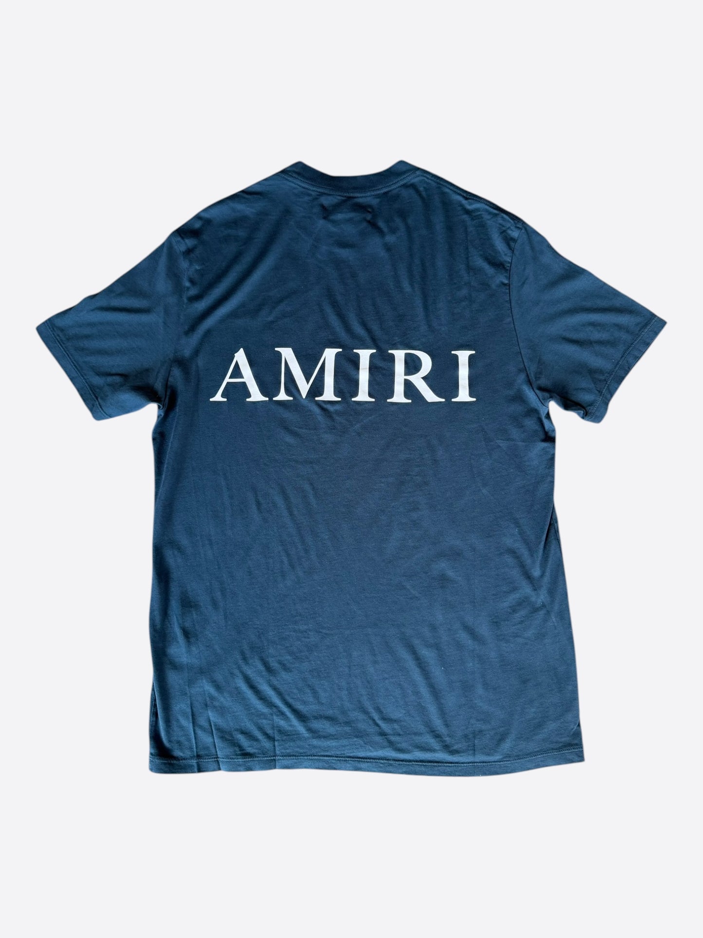 Amiri Blue & White MA Core Logo T-Shirt