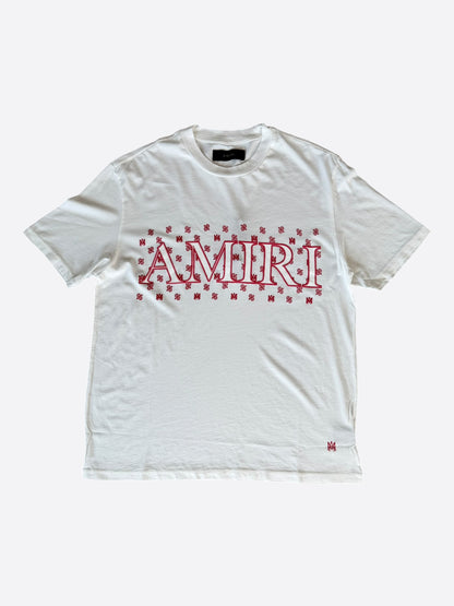 Amiri White & Red MA Paisley Logo T-Shirt